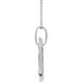 Ladies Natural Diamond Initial V Necklace (I1, H+) — 14K White Gold