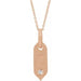 Ladies Natural Diamond Initial Z Necklace (I1, H+) — 14K Rose Gold