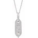 Ladies Natural Diamond Initial Z Necklace (I1, H+) — 14K White Gold
