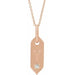 Ladies Natural Diamond Initial Y Necklace (I1, H+) — 14K Rose Gold