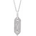 Ladies Natural Diamond Initial Y Necklace (I1, H+) — 14K White Gold