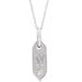Ladies Natural Diamond Initial W Necklace (I1, H+) — 14K White Gold