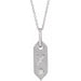 Ladies Natural Diamond Initial X Necklace (I1, H+) — 14K White Gold