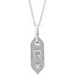 Ladies Natural Diamond Initial R Necklace (I1, H+) — 14K White Gold