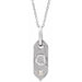Ladies Natural Diamond Initial Q Necklace (I1, H+) — 14K White Gold