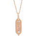 Ladies Natural Diamond Initial P Necklace (I1, H+) — 14K Rose Gold