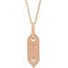 Ladies Natural Diamond Initial O Necklace (I1, H+) — 14K Rose Gold