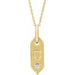 Ladies Natural Diamond Initial O Necklace (I1, H+) — 14K Yellow Gold