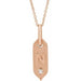 Ladies Natural Diamond Initial N Necklace (I1, H+) — 14K Rose Gold