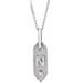 Ladies Natural Diamond Initial N Necklace (I1, H+) — 14K White Gold