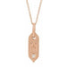 Ladies Natural Diamond Initial M Necklace (I1, H+) — 14K Rose Gold