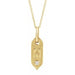 Ladies Natural Diamond Initial M Necklace (I1, H+) — 14K Yellow Gold
