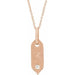 Ladies Natural Diamond Initial K Necklace (I1, H+) — 14K Rose Gold