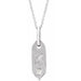 Ladies Natural Diamond Initial K Necklace (I1, H+) — 14K White Gold