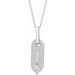 Ladies Natural Diamond Initial I Necklace (I1, H+) — 14K White Gold