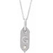 Ladies Natural Diamond Initial G Necklace (I1, H+) — 14K White Gold