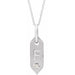 Ladies Natural Diamond Initial F Necklace (I1, H+) — 14K White Gold