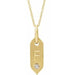 Ladies Natural Diamond Initial F Necklace (I1, H+) — 14K Yellow Gold