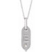 Ladies Natural Diamond Initial E Necklace (I1, H+) — 14K White Gold