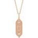Ladies Natural Diamond Initial D Necklace (I1, H+) — 14K Rose Gold