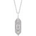 Ladies Natural Diamond Initial D Necklace (I1, H+) — 14K White Gold