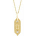 Ladies Natural Diamond Initial D Necklace (I1, H+) — 14K Yellow Gold
