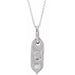 Ladies Natural Diamond Initial C Necklace (I1, H+) — 14K White Gold