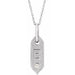 Ladies Natural Diamond Initial B Necklace (I1, H+) — 14K White Gold