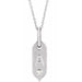 Ladies Natural Diamond Initial A Necklace (I1, H+) — 14K White Gold