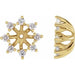 Ladies 6 mm ID Natural Diamond Earring Jackets — 14K Yellow Gold