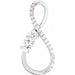Ladies Natural Diamond Infinity-Inspired Pendant (I1, H+) — 14K White Gold