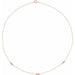 Ladies Natural Diamond 3-Station Necklace (I1, H+) — 14K Rose Gold