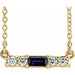 Ladies Natural Blue Sapphire Natural Diamond Necklace (I1, G-H) — 14K Yellow Gold