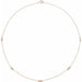 Ladies Natural Diamond 5-Station Necklace (I1, H+) — 14K Rose Gold