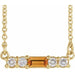 Ladies Natural Citrine Natural Diamond Necklace (I1, G-H) — 14K Yellow Gold