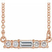 Ladies Natural Diamond Necklace (I1, G-H) — 14K Rose Gold