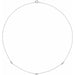 Ladies Natural Diamond 3-Station Necklace (I1, H+) — 14K White Gold