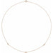 Ladies Natural Diamond 3-Station Necklace (I1, H+) — 14K Rose Gold