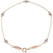 Ladies Natural Diamond Bezel-Set Station Bracelet (I1, H+) — 14K Rose Gold