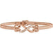 Ladies 14K Yellow/ Natural Diamond Bangle 7 1/2” Bracelet (I1, H+) — 14K Rose Gold