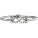 Ladies 14K Yellow/ Natural Diamond Bangle 7 1/2” Bracelet (I1, H+) — 14K White Gold