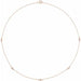 Ladies Natural Diamond 5-Station Necklace (I1, H+) — 14K Rose Gold