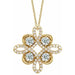 Ladies Natural Diamond Clover Necklace (I1, G-H) — 14K Yellow Gold