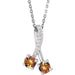 Ladies Natural Citrine Natural Diamond Necklace (Si2-Si3, G-H) — Platinum