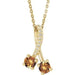 Ladies Natural Citrine Natural Diamond Necklace (I1, G-H) — 14K Yellow Gold