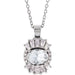 Ladies Natural Diamond Necklace (I1, G-H, Ghi) — Sterling Silver