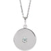Ladies Natural Diamond Disc Necklace (Si2-Si3, G-H) — 14K White Gold