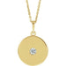Ladies Natural Diamond Disc Necklace (Si2-Si3, G-H) — 14K Yellow Gold