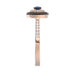 Elegant 14K Rose Gold Fashion Ring Featuring 0.55 Ct Round Diamonds In Blue And Dark Brown Tones. A Bold And Modern Fine Jewelry Piece For Women.