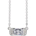 Ladies Natural Diamond Bar Necklace (Si2-Si3, Ghi) — Platinum
